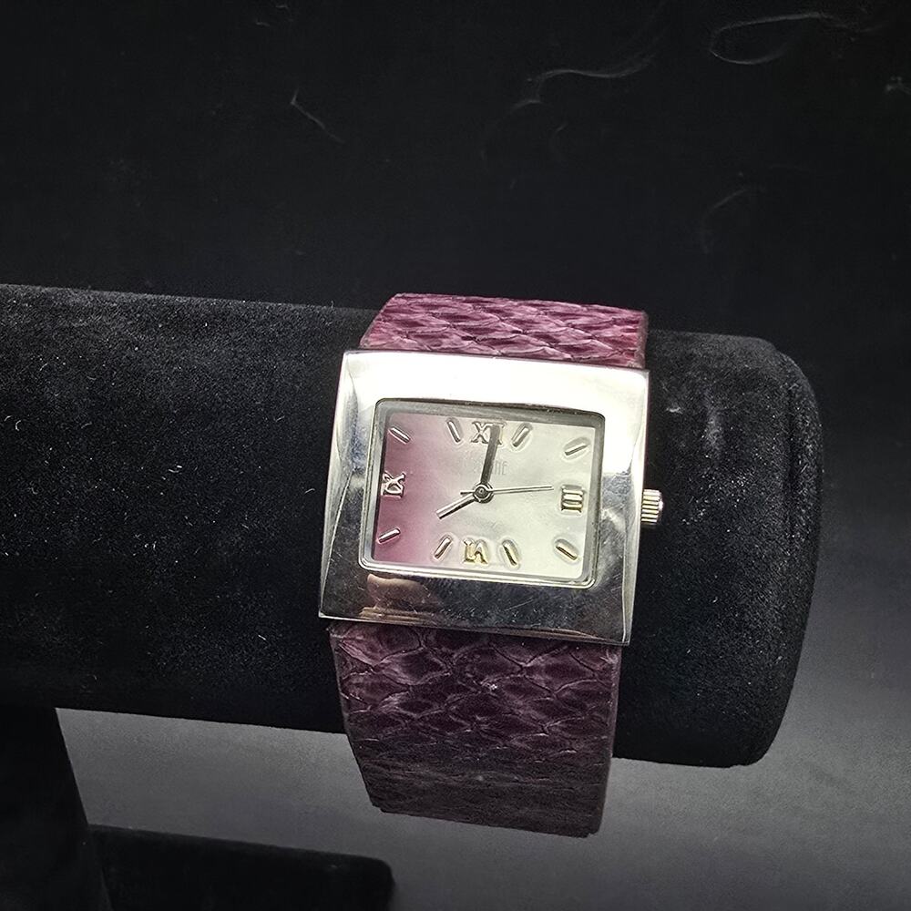 Kristine Purple Faux Snake Skin Watch Quartz WORKS Working